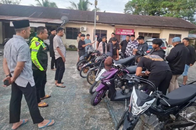 Tindak Lanjuti Aduan Balap Liar, Satlantas Nagan Raya Amankan 24 Sepeda Motor