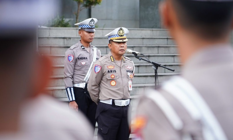 Pimpin Apel Pagi, Kabag Ops Korlantas Polri Minta Anggota Siap Hadapi Ops Ketupat 2026